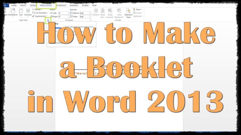 How to Make a Booklet in Word: A Comprehensive Guide